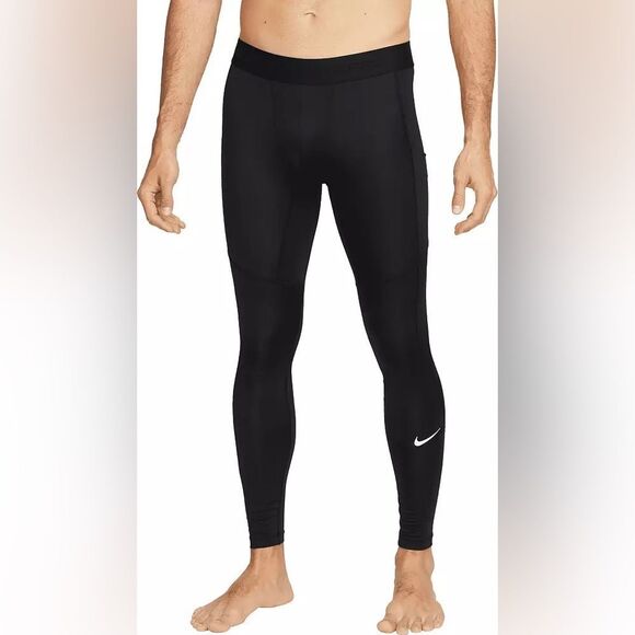 Nike Men's Black Pro Dri-FIT Fitness Tights - Picture 1 of 12